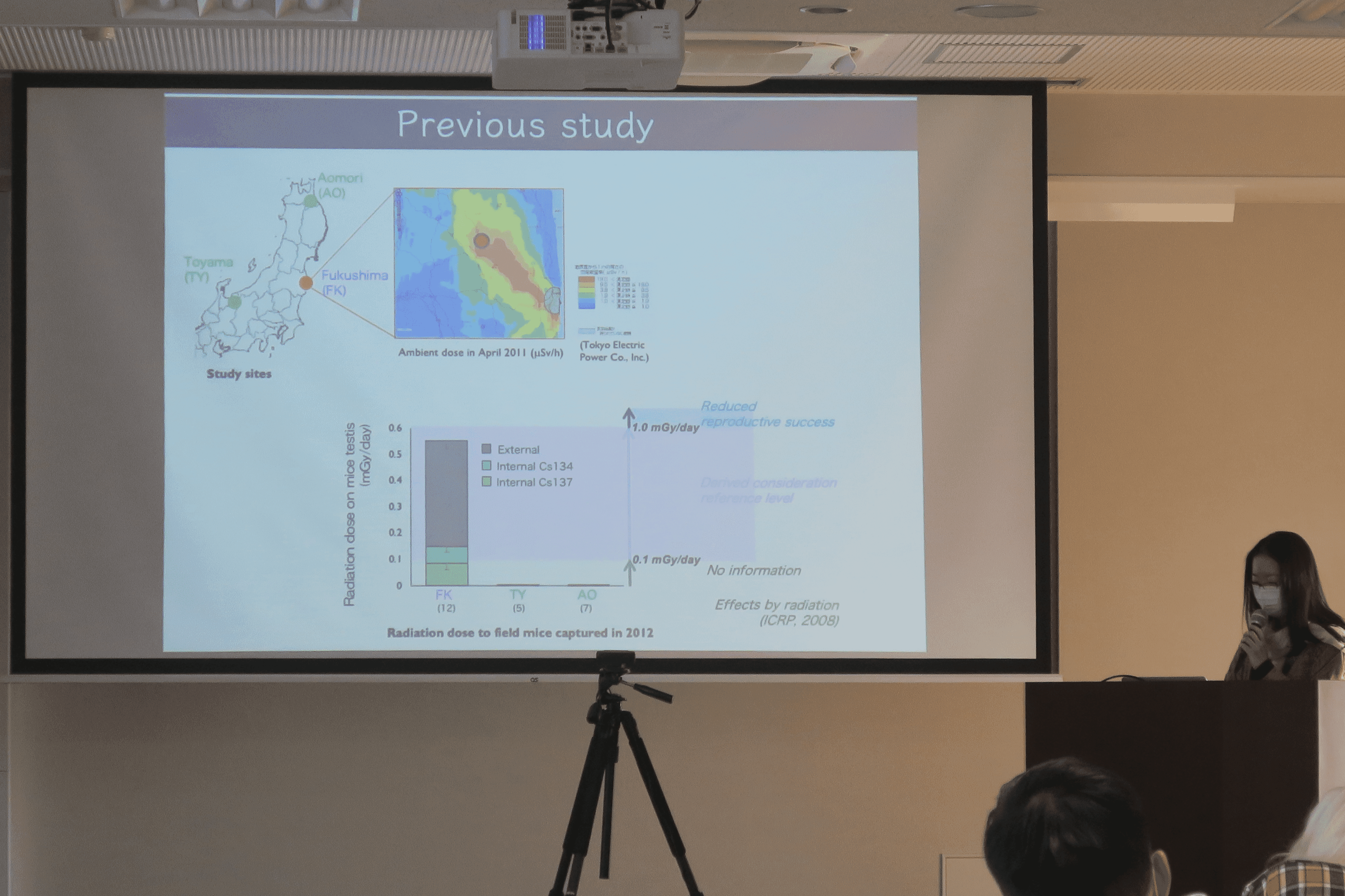 Project Assistant Professor, Hiroko ISHINIWA giving a presentation